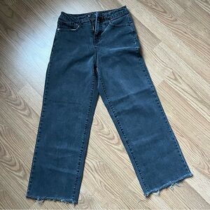 Black wide leg jeans